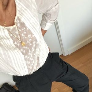 Adorable cotton lace blouse
